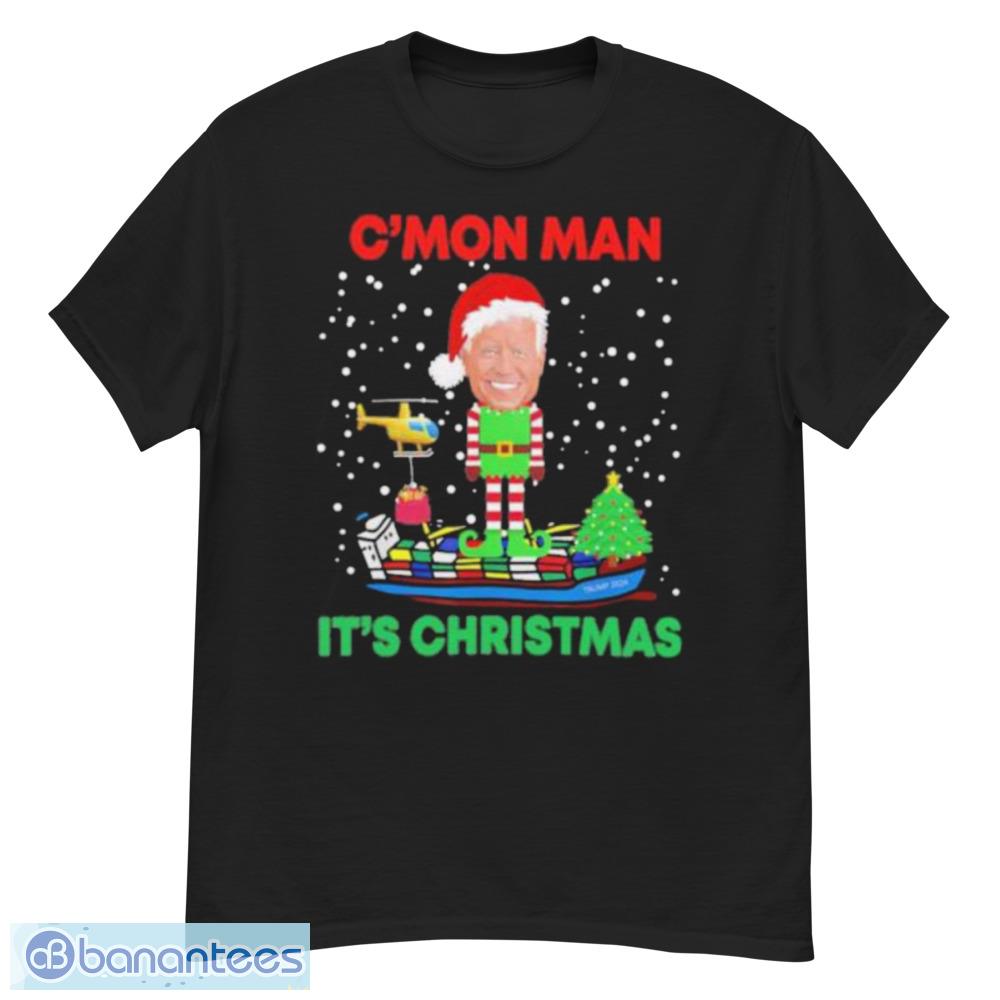 Trump 2024 Santa Joe Biden C'mon Man It's Christmas Shirt - G500 Men’s Classic T-Shirt