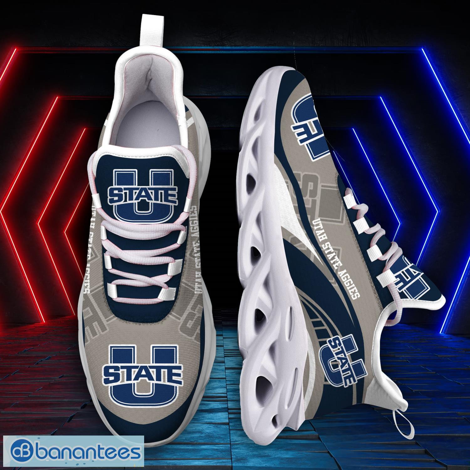 Utah State Aggies Sneakers Max Soul Sneakers Sport Gift For Men And Women - Utah State Aggies Sneakers Max Soul Trending Summer 51190_4
