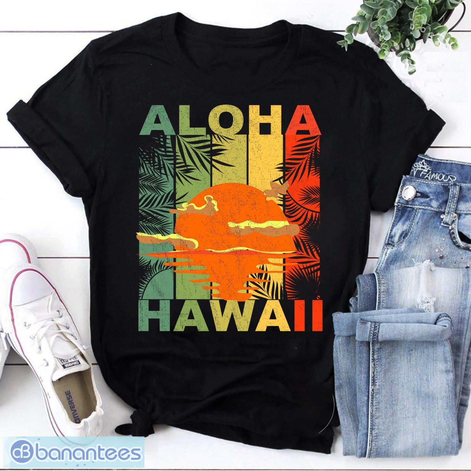 Vintage Aloha Hawaii Hello Summer T-Shirt, Aloha Hawaii Shirt, Vacation Summer Shirt, For Summer Shirt Product Photo 1