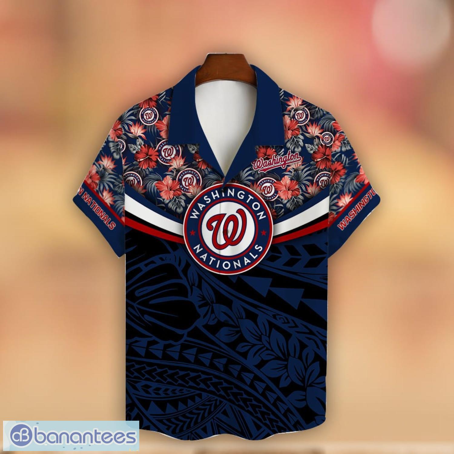 Washington Nationals MLB Flower Pattern Summer Custom Nam And Number Hawaiian  Shirt - Banantees