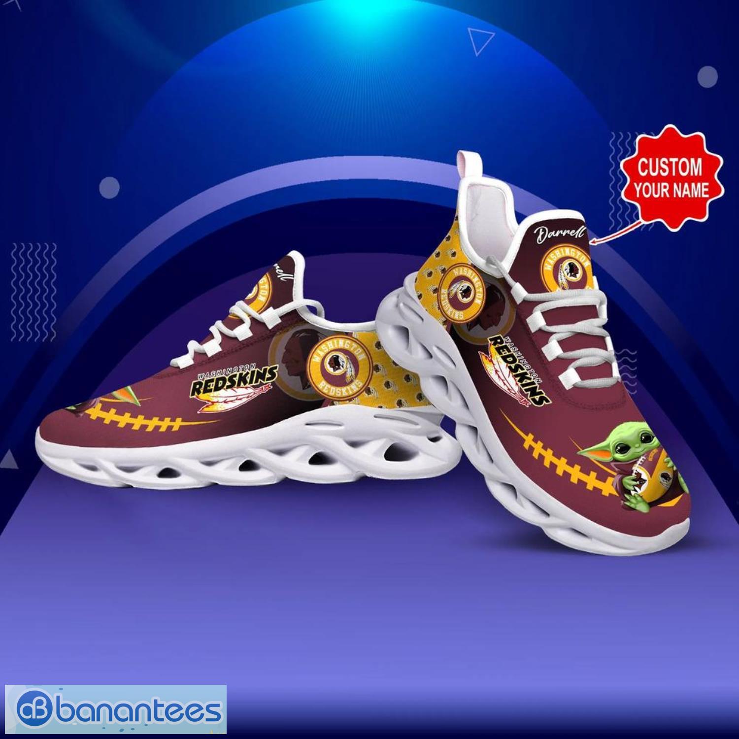 Washington Redskins NFL Max Soul Shoes Custom Name Yoda Lover Gift Running Sneakers Product Photo 2