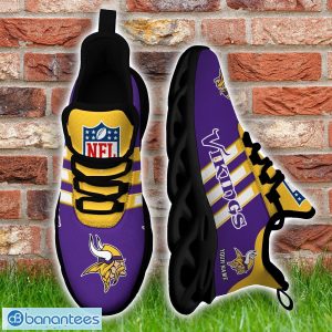 Custom Name Minnesota VikingsRunning Sneakers Striped Style Max Soul Shoes For Fans Product Photo 5