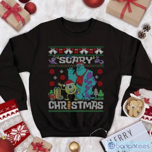 Monsters Inc Ugly Christmas Sweatshirt James Sullivan Mike Wazowski Christmas Sweatshirt Christmas Scary T-Shirt Product Photo 1