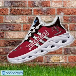 Custom Name Tampa Bay Buccaneers Running Sneakers Striped Style Max Soul Shoes For Fans Product Photo 4