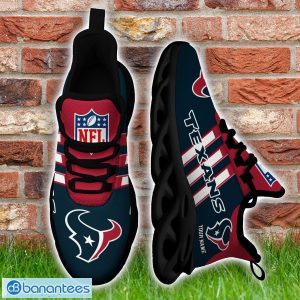 Custom Name Houston TexansRunning Sneakers Striped Style Max Soul Shoes For Fans Product Photo 5