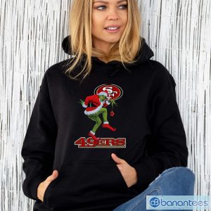 The Grinch Santa San Francisco 49ers Christmas shirt - Unisex Hoodie