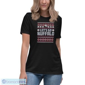 Buffalo Bills Let’s Go Buffalo Christmas Ugly Sweatshirt - Women's Relaxed Short Sleeve Jersey Tee
