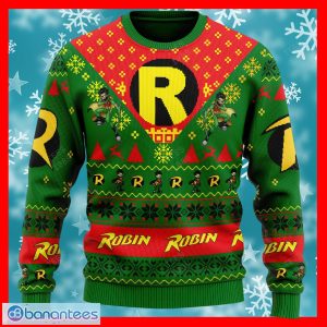 Robin Dc Comics Ugly Christmas 3D Sweater For Men And Women - Robin Dc Comics Knitted Sweater Photo 2