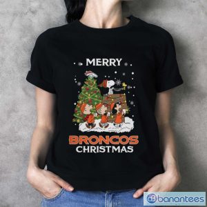 Denver Broncos Snoopy Family Christmas Shirt - Ladies T-Shirt
