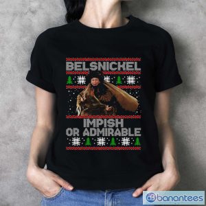 Belsnickel Impish Or Admirable Movie Quotes T-shirt, Dwight Schrute Christmas Sweatshirts - Ladies T-Shirt