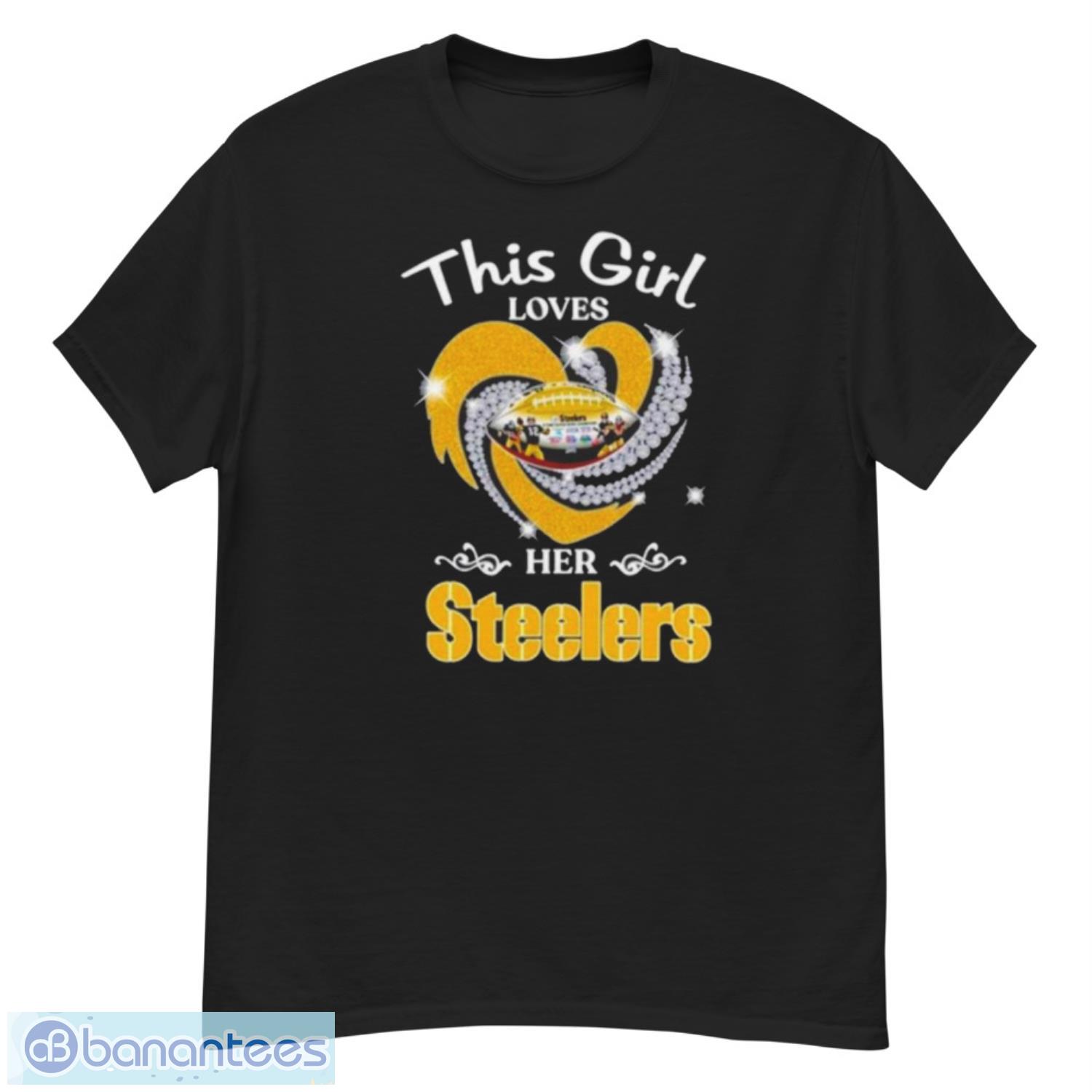 2023 Pittsburgh Steelers This Girl Loves Her Steelers Heart Diamond Shirt