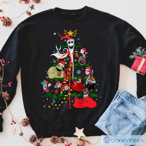 Merry Christmas Ugly Sweater, Jack Skellington Sally Doll Oogie Boogie Christmas Movie Characters T-Shirt Product Photo 1