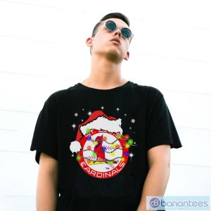 Santa Hat St.Louis Cardinals Light Christmas Shirt - G500 Gildan T-Shirt