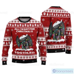 Toothless Sweater, All I Want For Christmas is Toothless Ugly Sweater Christmas Christmas Gift For Men And Women Party Holiday Product Photo 1