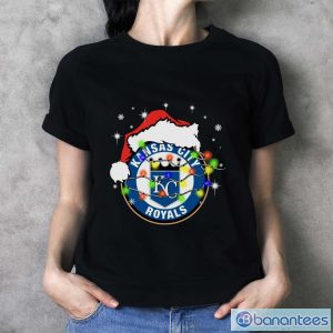 Santa Hat Texas Kansas City Royals Christmas Shirt Christmas Gift - Ladies T-Shirt