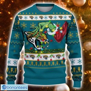 Jacksonville Jaguars NFL Grinch Hand Funny Christmas Gift Ugly Christmas Sweater Gift Ideas For Fans Product Photo 2