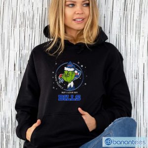 Santa Grinch I Hate People But I Love Buffalo Bills Christmas 2023 Shirt - Unisex Hoodie