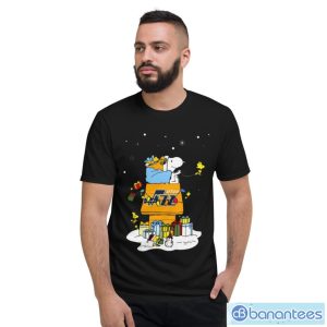 Nice Utah Jazz Santa Snoopy Wish You A Merry Christmas Shirt - Short Sleeve T-Shirt