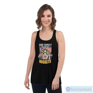 God Family Country Denver Nuggets Signatures Shirt - Women's Flowy Racerback Tank