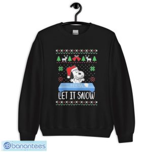Snoopy Hat Santa Let It Snow Ugly Christmas Sweatshirt - Unisex Crewneck Sweatshirt