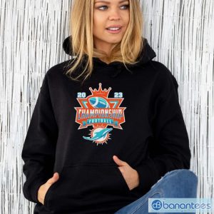 Miami Dolphins Football NFL 2023 Championship Crown Logo Shirt - Unisex Hoodie