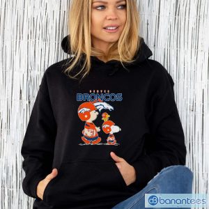 Awesome Denver Broncos Let’s Play Football Together Snoopy Charlie Brown And Woodstock Shirt - Unisex Hoodie