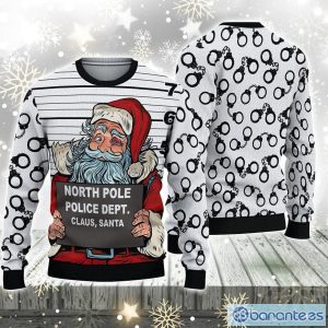 3D Santa Claus Arrested By North Pole Police Ugly Sweater Christmas Christmas Gift For Men And Women Party Holiday Product Photo 1
