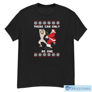 Jesus Vs Santa There Can Only Be One Ugly Christmas Shirt - G500 Men’s Classic T-Shirt
