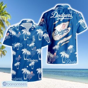 Los Angeles Dodgers Palm Tree Pattern Hawaiian Shirt For Men And Women Gift Beach Holiday - Los Angeles Dodgers Palm Tree Pattern Hawaiian Shirt_1