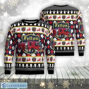 Felton, Delaware, Felton Community Fire Company Squad 48 Christmas Ugly Sweater 3d Xmas Gifty Gift Product Photo 1