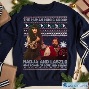 The Human Music Group Nadja And Laszlo Christmas Sweatshirt, Vampire Halloween Christmas Shirt Product Photo 1