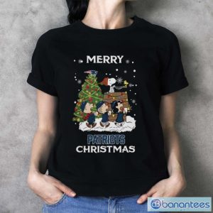 New England Patriots Snoopy Family Christmas Shirt - Ladies T-Shirt
