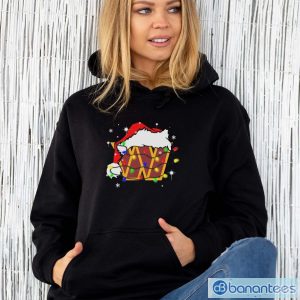 Washington Commanders Santa Hat Christmas Light Shirt - Unisex Hoodie