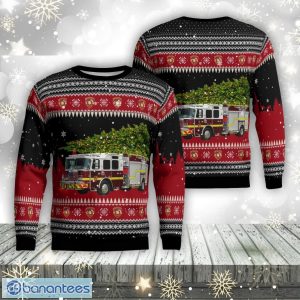 Florida, Highlands County Fire Rescue Christmas Aop Ugly Sweater Family Gift Product Photo 1