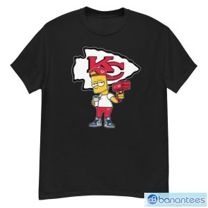 Kansas City Chiefs Nfl X Bart Simpson Unisex Adult T-Shirt - G500 Men’s Classic T-Shirt