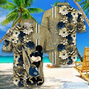 Georgia Tech Yellow Jackets Hawaiian Shirt Mickey Love Surfing Trending Summer Gift Product Photo 1
