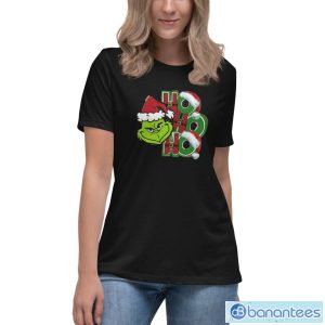 Ho Ho Ho Merry Christmas Grinch T-Shirt Funny Grinch Xmas T-Shirt - Women's Relaxed Short Sleeve Jersey Tee
