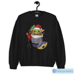 Hot Baltimore Ravens Christmas Baby Yoda Star Wars Funny Happy Nfl T-Shirt - Unisex Crewneck Sweatshirt