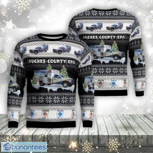Hughes County Emergency Medical Service AOP Christmas Ugly Sweater Christmas Season Gift Product Photo 1