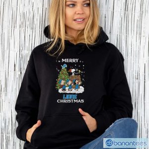 Detroit Lions Snoopy Family Christmas Shirt - Unisex Hoodie
