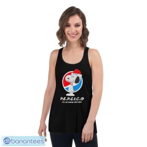 Santa Snoopy Pepsico I’ll be there for you Christmas shirt - Women's Flowy Racerback Tank