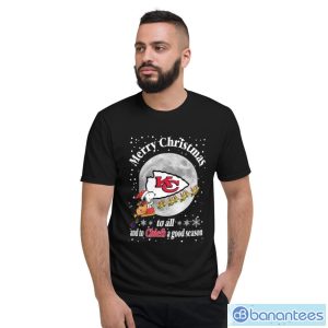 Kansas City Chiefs Merry Christmas To All And To Chiefs A Good Season Nfl Football Sports T Shirt - Short Sleeve T-Shirt