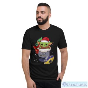 Hot Baltimore Ravens Christmas Baby Yoda Star Wars Funny Happy Nfl T-Shirt - Short Sleeve T-Shirt