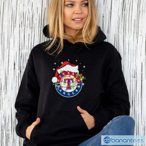 Santa Hat Texas Rangers Light Christmas Shirt Christmas Gift - Unisex Hoodie