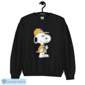 Snoopy Golden State Warriors NBA Double Middle Fingers Fuck You Shirt - Unisex Crewneck Sweatshirt