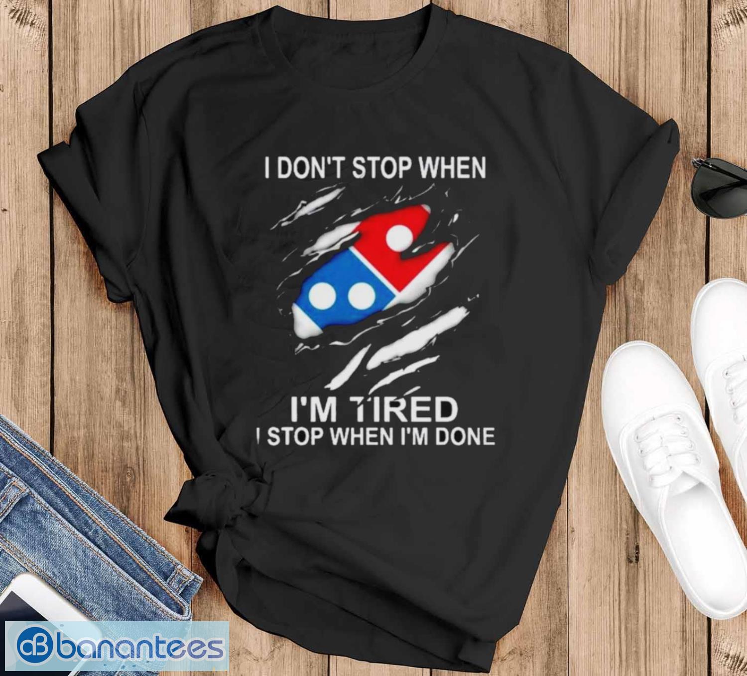 I Don't Stop When I'm Tired Domino Shirt - Black T-Shirt