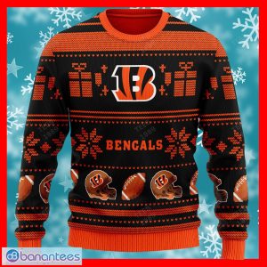 Cincinnati Bengals Christmas Snow Heart Pattern Ugly Christmas Sweater