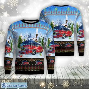 Frenchtown Township Fire Department, Monroe, Michigan Christmas Aop Ugly Sweater Family Gift Product Photo 1