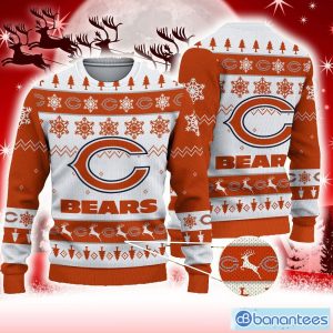 NFL Chicago Bears Christmas Holidaywear 3D Knitted Sweater Custom Number  And Name