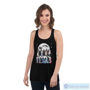 Happy Holidays Christmas Texas Sports Team Abbey Road Signatures Shirt - Women's Flowy Racerback Tank